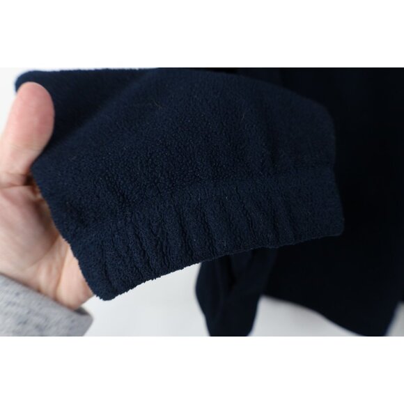 Vintage 90s Perry Ellis Mens Large Spell Out Flag 1/4 Half Zip Fleece Sweater - Picture 10 of 14